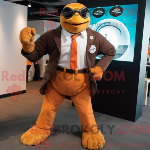 Rust Sea Turtle mascot...