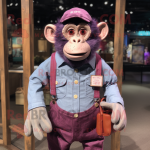 Magenta Chimpansee mascotte...