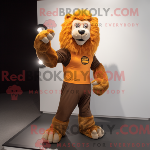 Rust Lion-maskotdraktfigur...