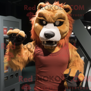 Rust Lion-maskotdraktfigur...
