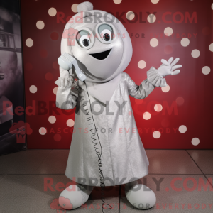 Sølv telefon maskot kostume...
