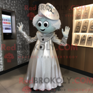 Sølv Phone maskot kostyme...