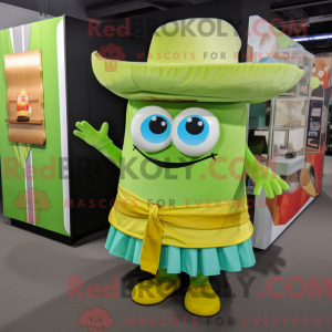 Postava maskota Lime Green...