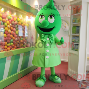 Grønt slik maskot kostume...