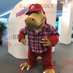 Red Iguanodon mascot...