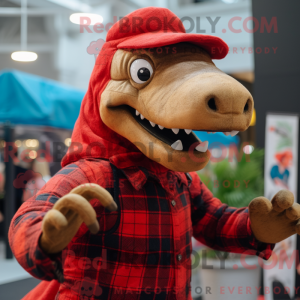 Red Iguanodon mascot...