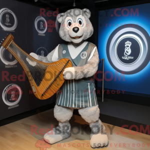Sølv keltisk harpe maskot...