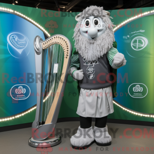 Sølv Celtic Harp maskot...