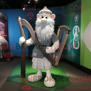 Sølv keltisk harpe maskot...