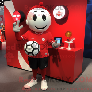 Red Soccer Ball maskot...