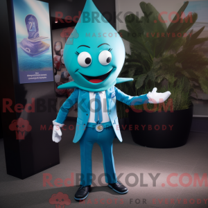 Cyan Ray mascottekostuum...