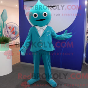 Disfraz de mascota de Cyan...