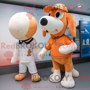 Postava maskota Peach Dog...