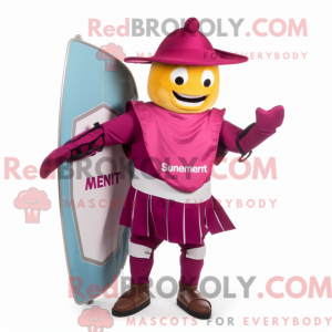 Magenta mascottekostuum van...