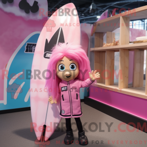 Pink Surfboard mascot...