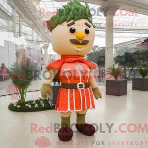Peach romersk soldat maskot...