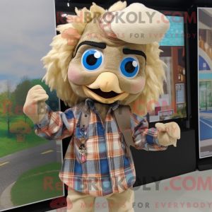 Beżowy påfugl maskot...
