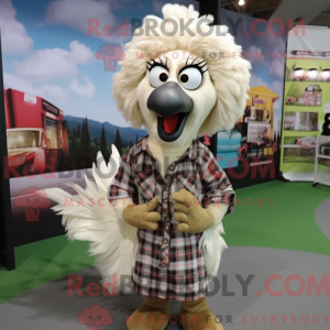 Beżowy påfugl maskot...