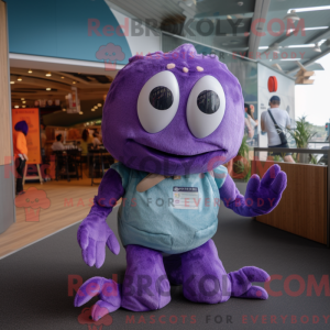 Purple Crab mascot costume...