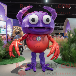 Purple Crab mascot costume...