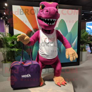 Magenta T Rex mascotte...