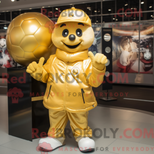 Gouden voetbal mascotte...
