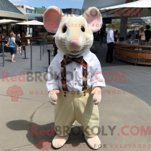 Cream Rat maskotdraktfigur...
