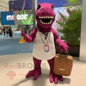 Magenta T Rex mascotte...