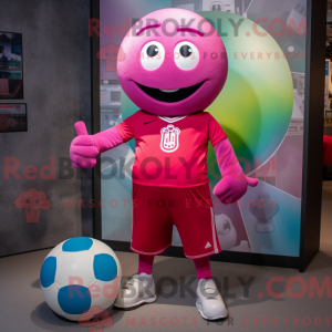 Magenta Soccer Ball maskot...
