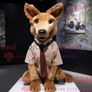 Brun Dingo-maskotdraktfigur...