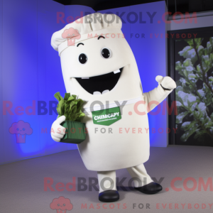 Hvid selleri maskot kostume...