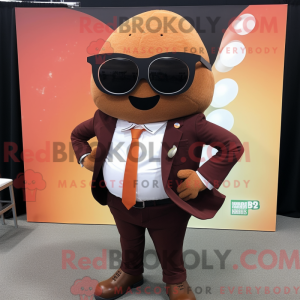 Brun Squash maskot kostume...