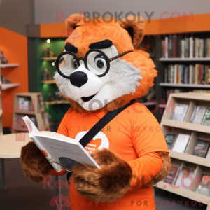 Orange Badger mascot...