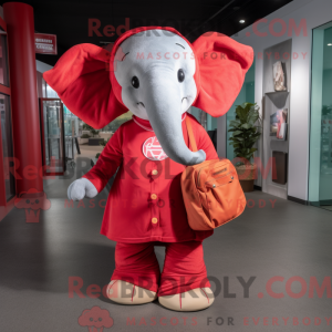 Red Elephant maskot kostume...