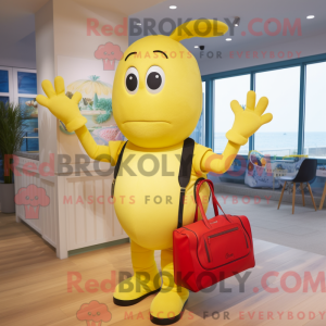 Lemon Yellow Lobster mascot...