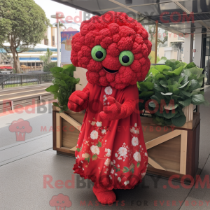 Rode bloemkool mascotte...