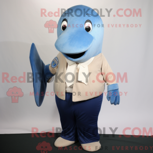 Maskotka Tan Blue Whale w...