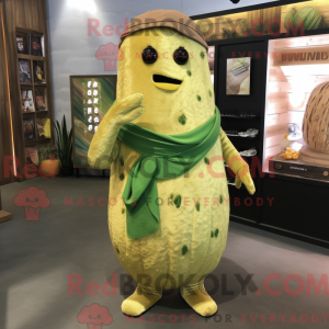 Gold Agurk Maskot Drakt...