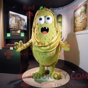 Gold Agurk maskot drakt...