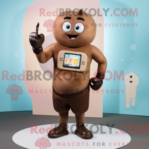 Postava maskota hnědého...
