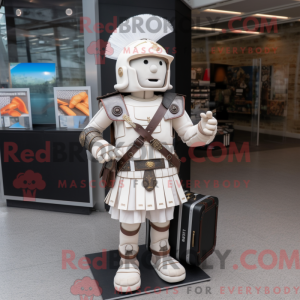 Hvid romersk soldat maskot...