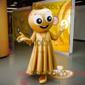 Gold Juggle mascot costume...