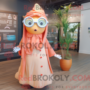 Peach Squid mascottekostuum...