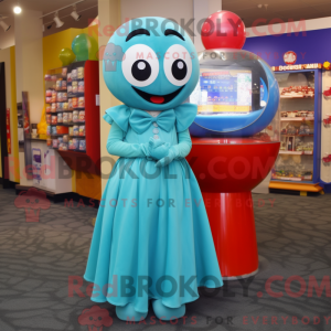 Cyan Gumball Machine mascot...