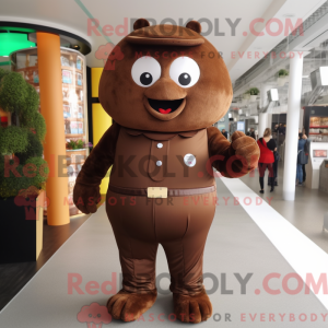 Brun Candy maskot kostume...
