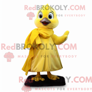 Gul Gosling maskot kostume...