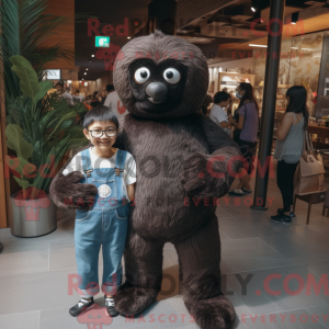 Black Sloth mascottekostuum...