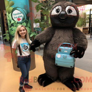 Black Sloth mascottekostuum...