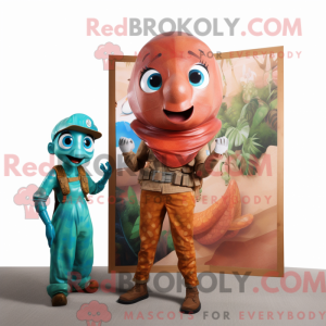 Rust Mermaid mascot costume...