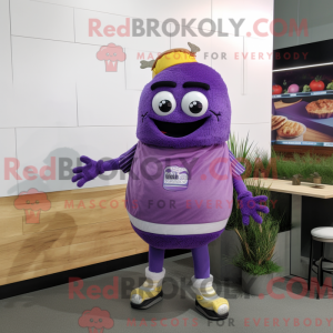 Purple Burgers mascot...